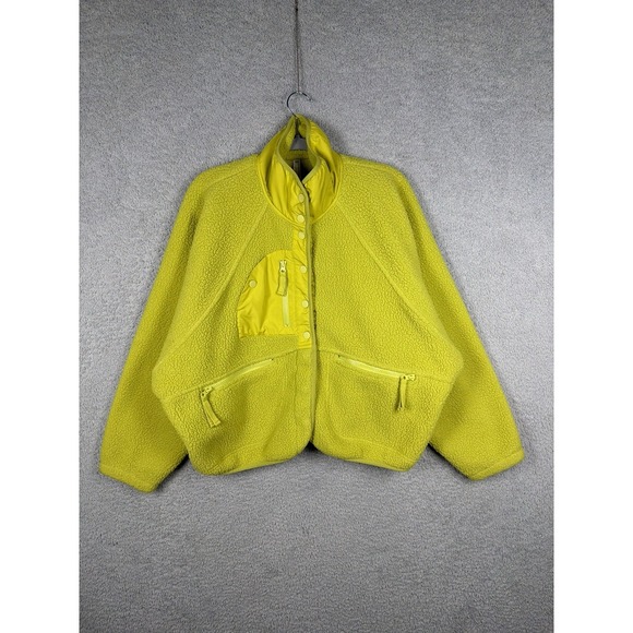 Free People Jackets & Blazers - Free People Movement Hit The Slopes Fleece Jacket Pineapple Punch Size Woman's L
